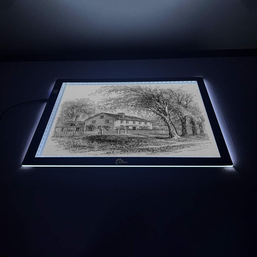 HUAYEYC A3 LED Light Pad - Dimmable Light Board Kit, Sketching, Tracing - USB Powered DIY Diamond Art Light Box, with 61 Pcs 5D Painting Tools Set for Full Drill & Partial Drill Art