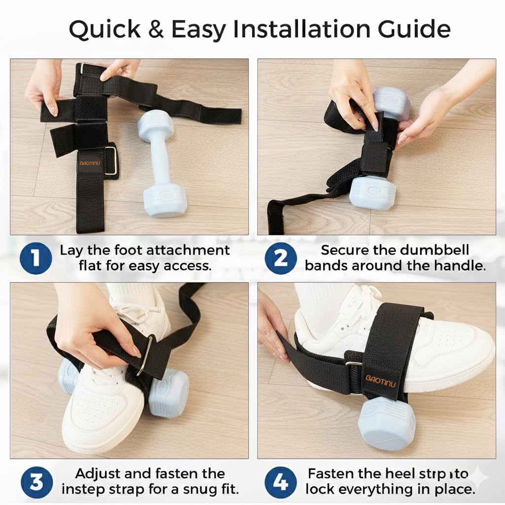 1pc Monkey Foot Dumbbell Attachment For Glute Kickback Women's Leg Exercise Workouts At Home Adjustable Ankle Gym Strap Foot Weights Lifting Attachments Equipment For Men Hamstring Curls