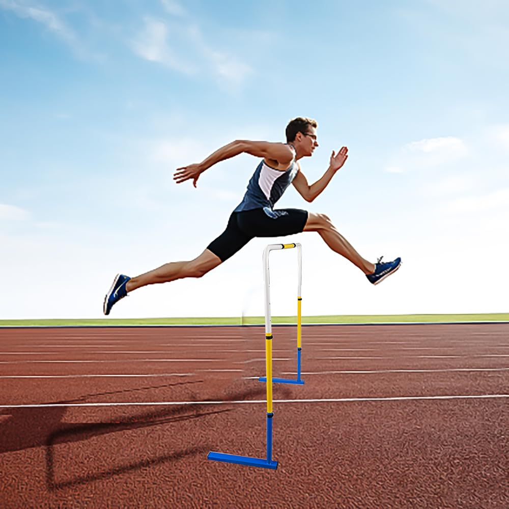ZSHIGANMA Adjustable Height Hurdles Track and Field,Detachable Agility Speed Jumping Training Equipment for Kids,Youth and Adults,Indoor & Outdoor Use(1 Pack)