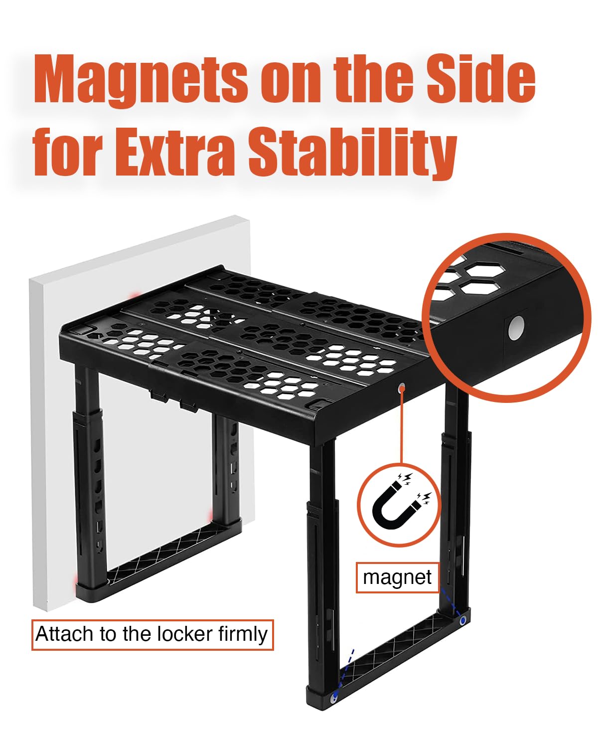 Piffny Locker Organizer Shelf, Adjustable Width and Height, Ideal for School, Office, and Gym Lockers, Pink 2 Pack