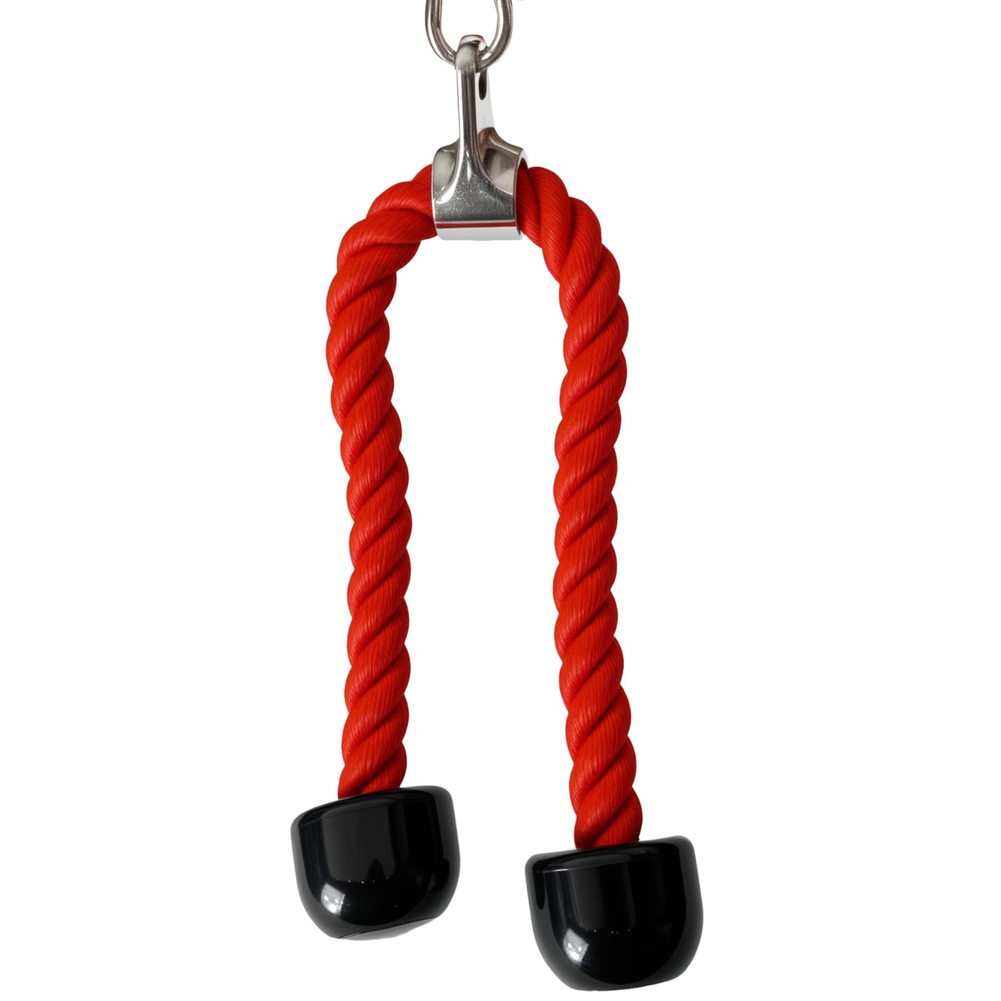 qibylift Tricep Rope Cable Attachments Cable Machine Accessories for Home Gym, 27 Inch Tricep Rope For Pulley System Attachment, LAT Pull Down, Cable Machine Attachments, Weight Fitness (Red)