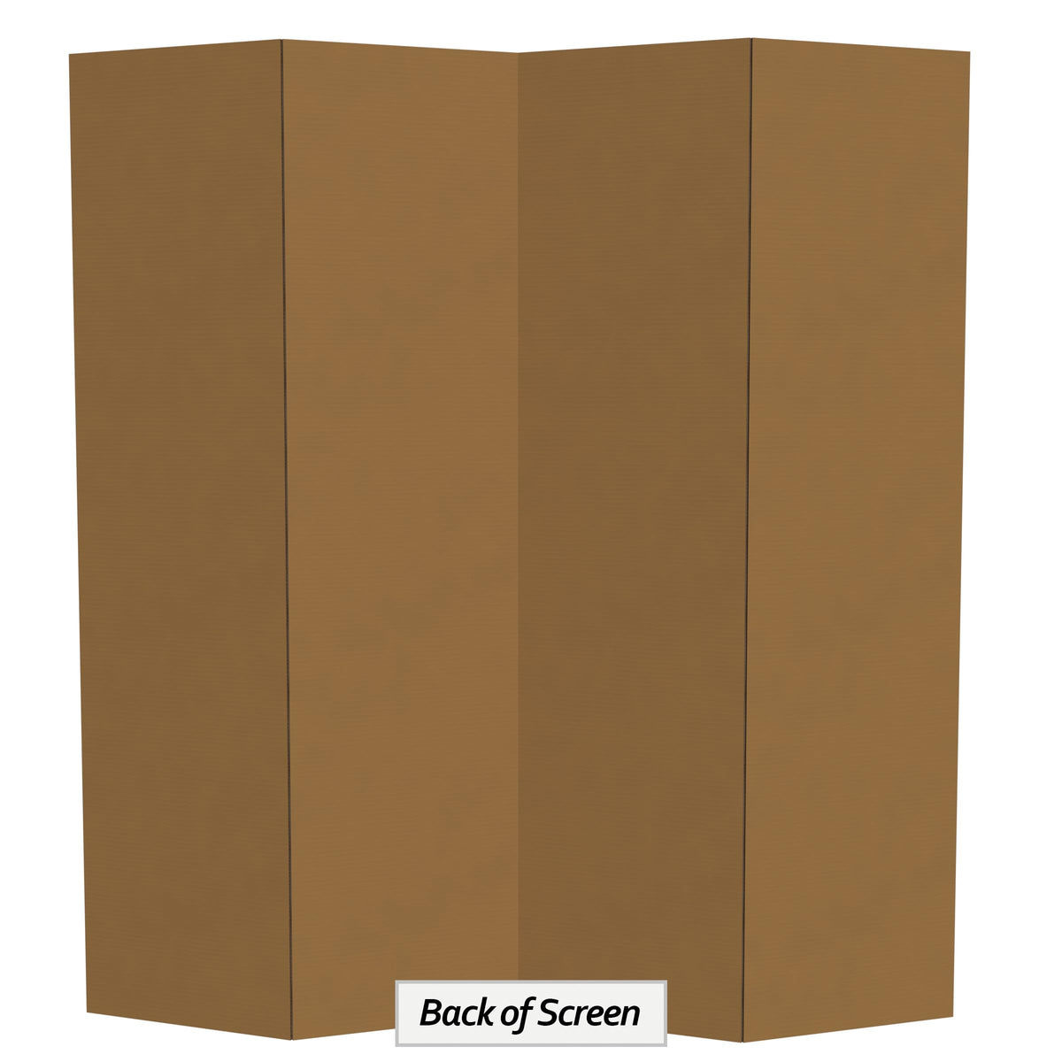 6 ft. Tall Brown Temporary Cardboard Folding Screen - 4 Panel