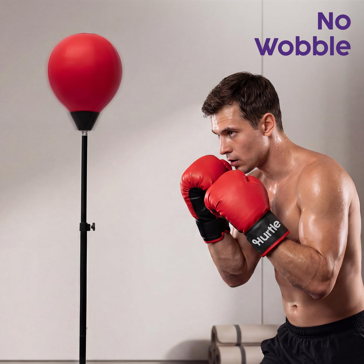Punching Bag with Stand for Adults and Teens, Adjustable Boxing Bag with Permium Gloves, Freestanding Reflex Bag Training Equipment for Home Workout Fitness and Stress Relief