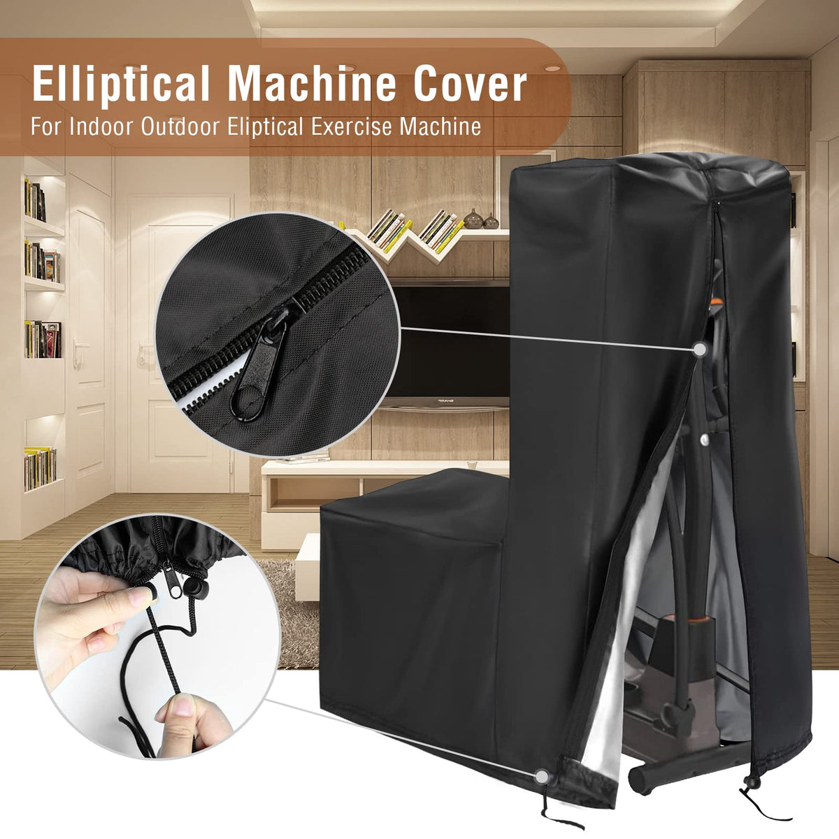 Aidetech Elliptical Exercise Machine Cover Fit for Niceday CT11, Dust-Proof Covers for Elliptical Trainer Machine for Home Use -48'D x 25''W x 62''H