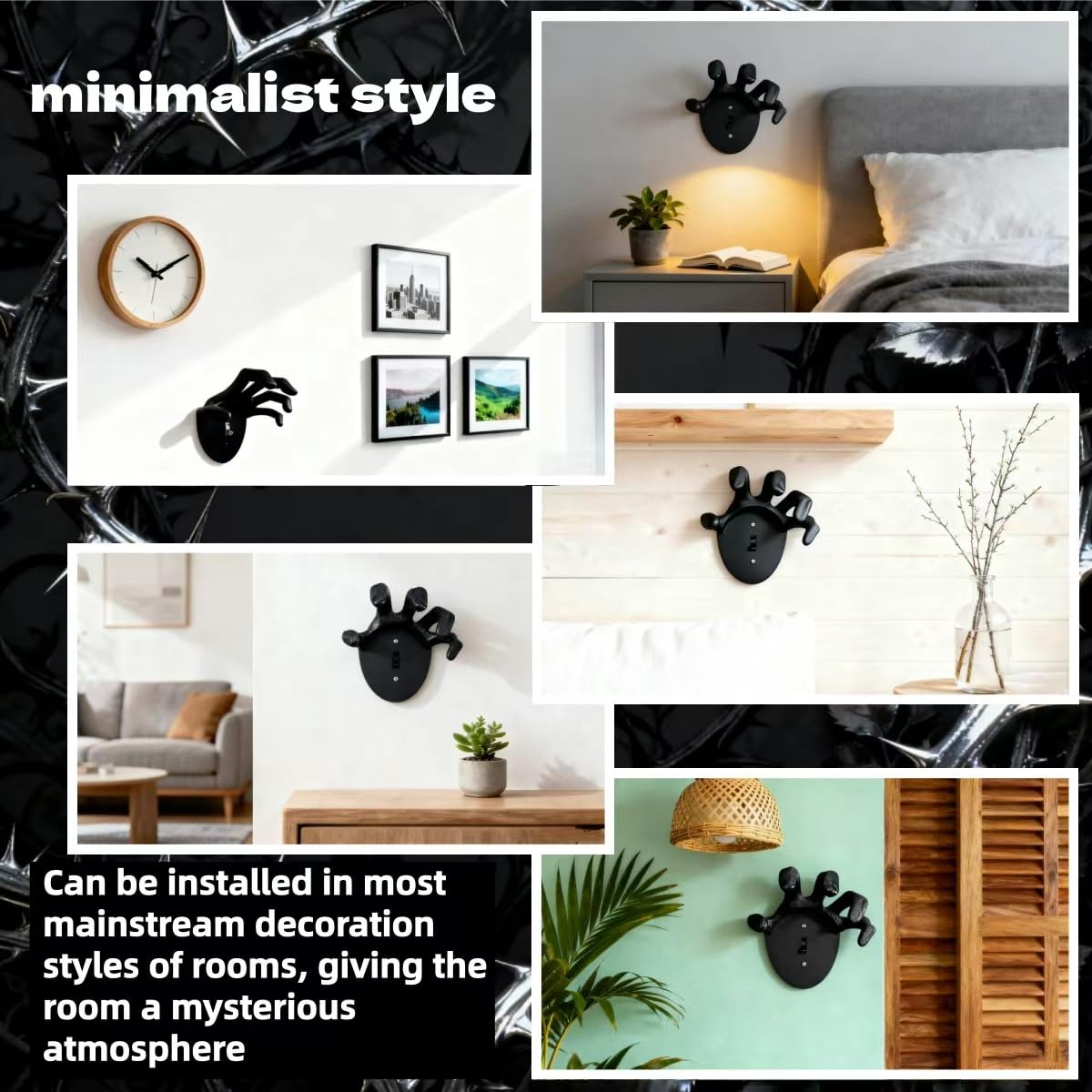 Gothic Light Switch Covers,funny light switch cover ,3D Material Wall Panel Cover,Suitable for bedroom, living room, kitchen Halloween decorations