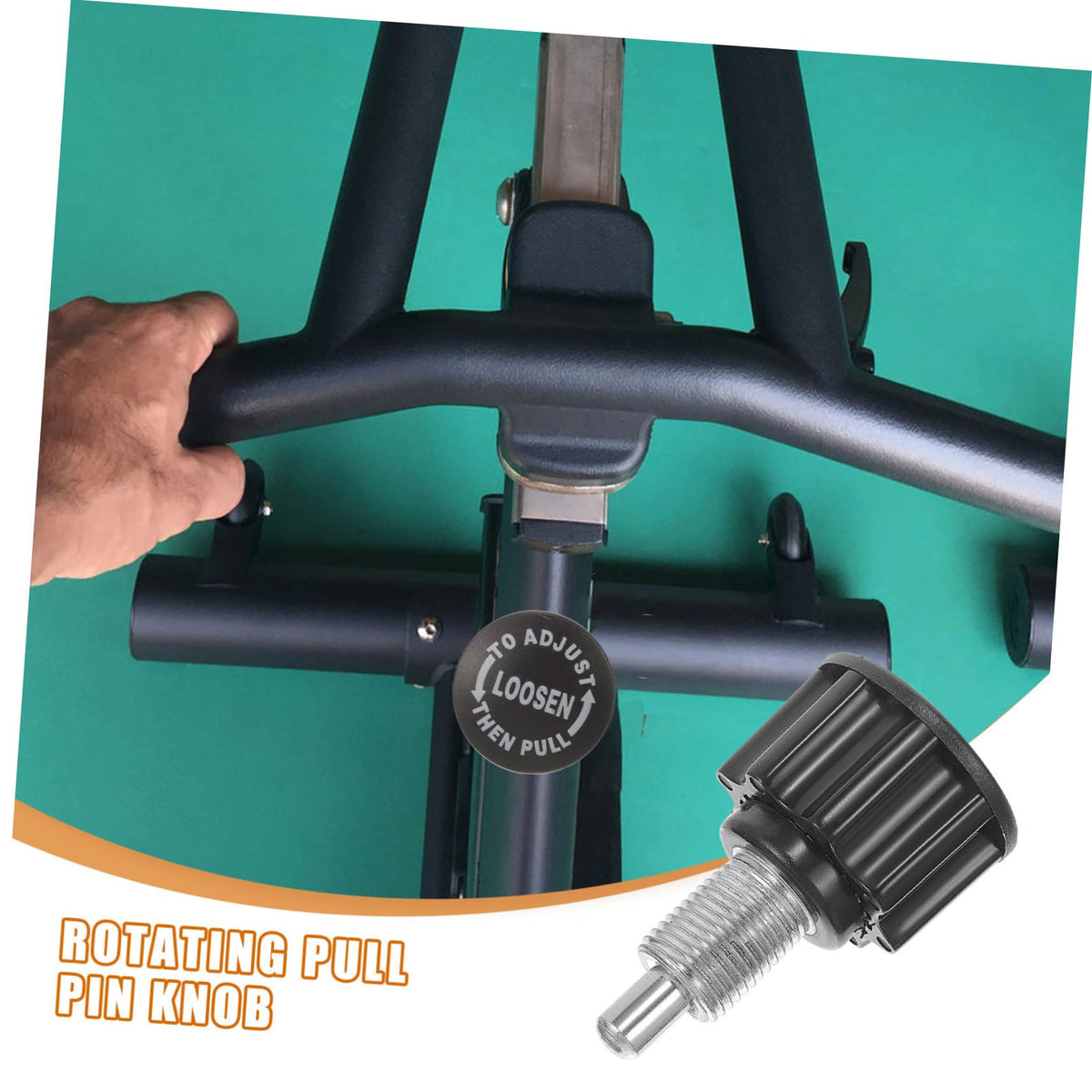 Toddmomy Pull Pin Knob Replacement for Exercise Bike 2.55X1.57X1.57In Plastic Ball Head Pin Adjustable Fitness Equipment Part for Home Gym Machines