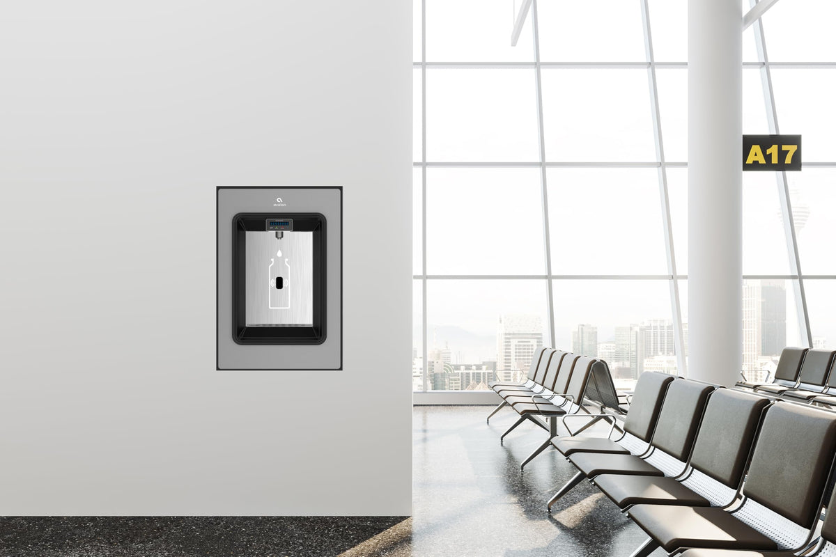 Avalon in-Wall Bottle Filling Station, Sensor Dispensing, Self Cleaning, Digital Bottle Counter Display, Dual Filtration, WiFi Enabled, High Capacity Cooling
