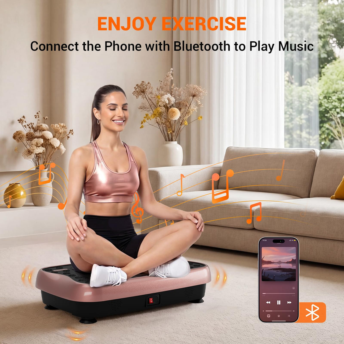 Vibration Plate Exercise Machine(Rose Gold)