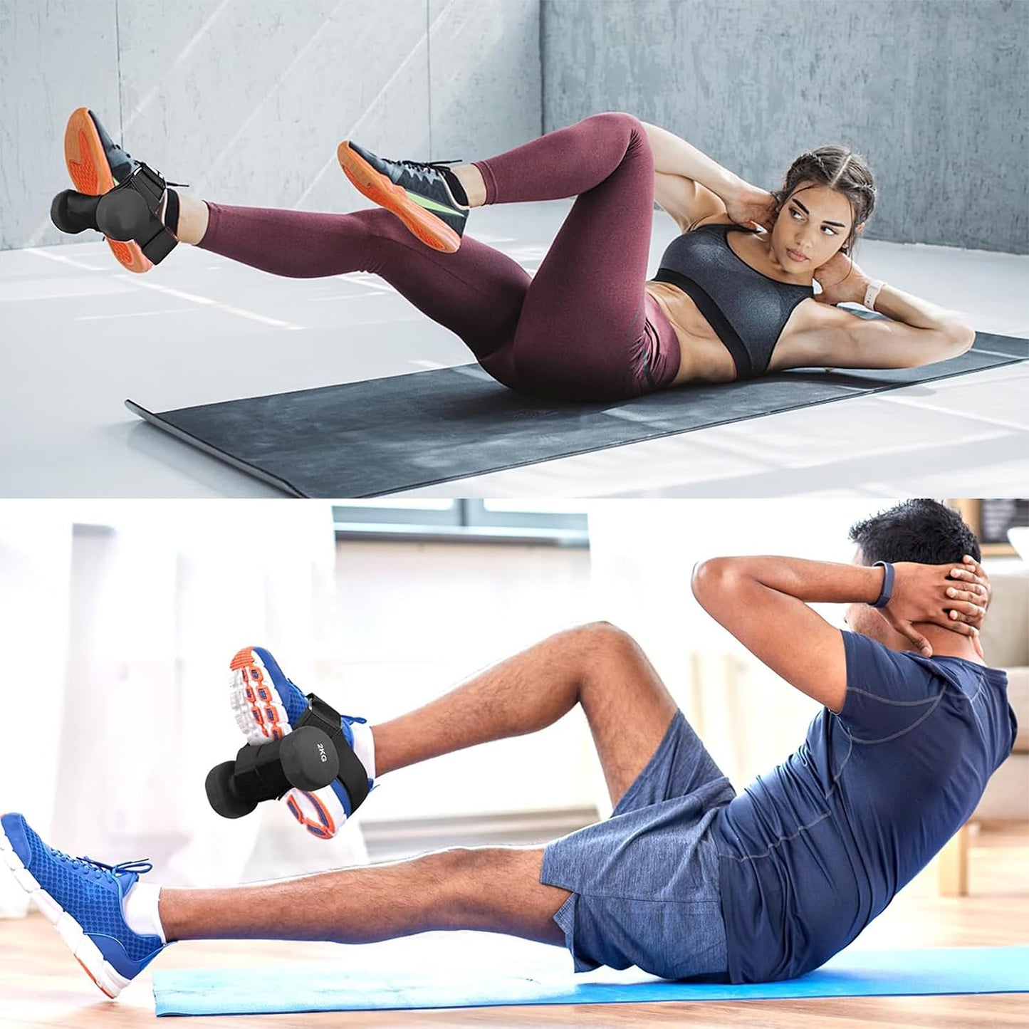Dumbbell Foot Attachment, Tibialis Trainer, Adjustable Ankle Weights, Leg Workouts at Home for Hip Flexors, Ankle Straps for Weight Lifting, Shin Splint, Hamstring Curls, Leg extensions