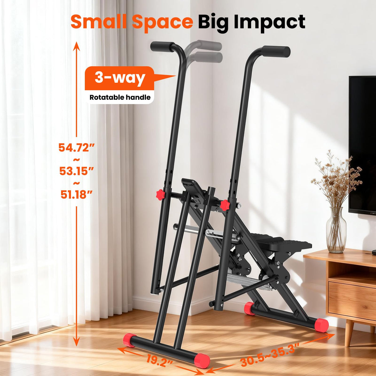 RELIFE REBUILD YOUR LIFE Stair Stepper for Home Exercise,New Version Stair Climber with Adjustable Resistance, Vertical Climber Cardio Exercise Machine for Full Body Workout, Extended Step Range