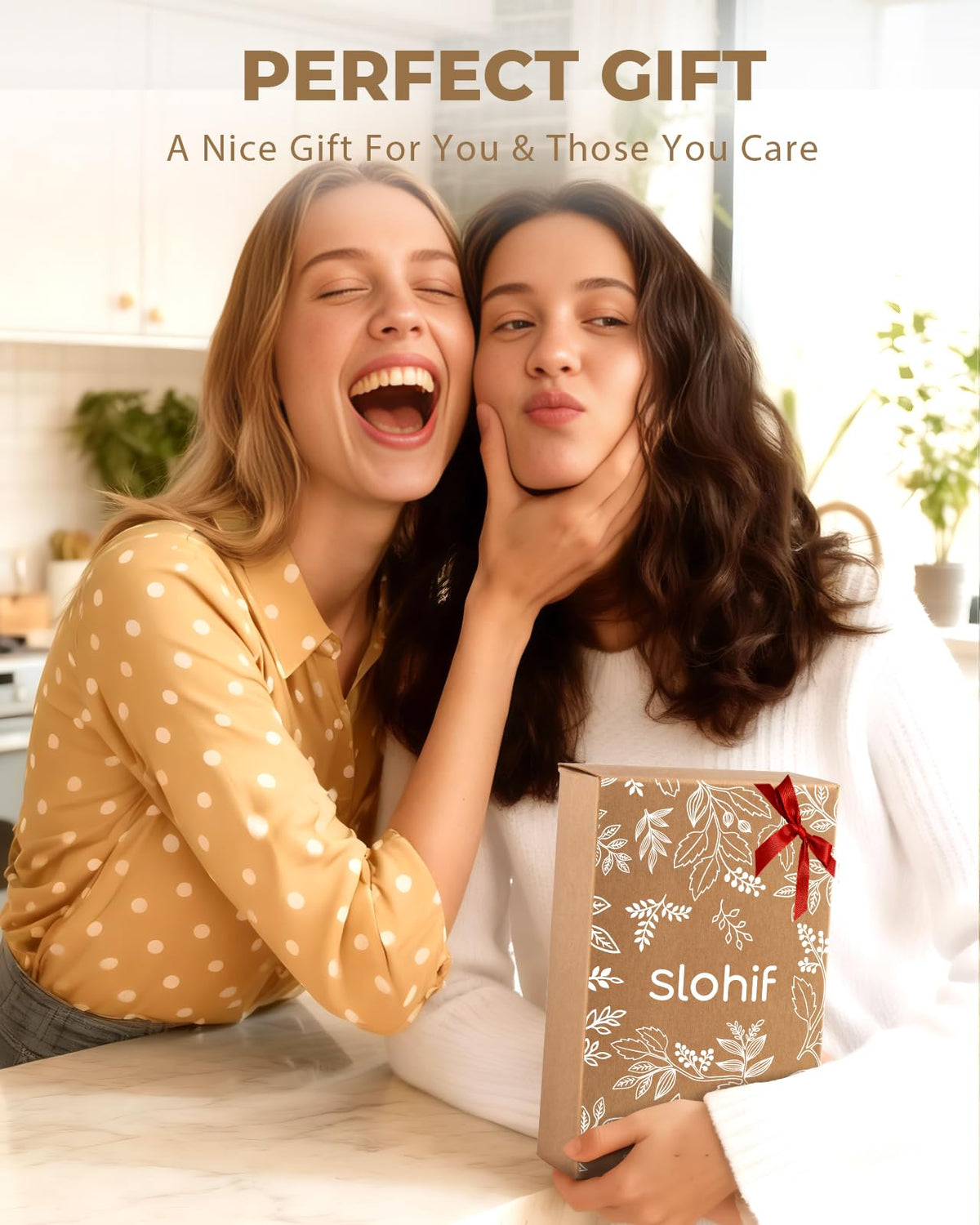 Slohif Funny Oven Mitt Heat Resistant for Women - 1 Pack Black Cute Novelty Cool Kitchen Oven Mittens with 100% Cotton for Baking and Cooking Accessories (Made with Love)
