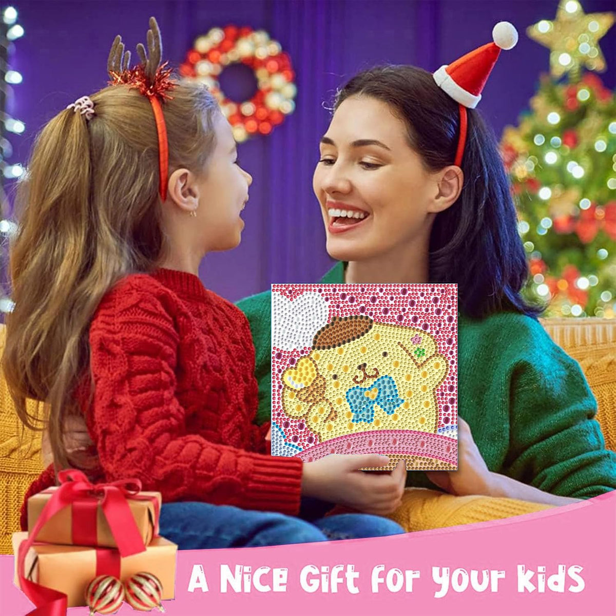 Diamond Art Kits for Kids - 4 Pack Diamond Art Painting Kits - Arts and Crafts for Kids Ages 8-12 - Diamond Art Mosaic Kits - Crafts for Girls 8-12 - GEM Art for 5 6 7 9 10 Year Old Girl Boys Gifts