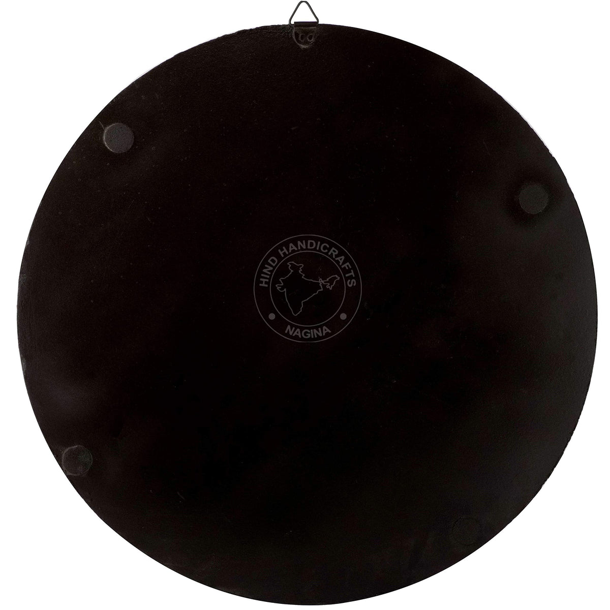 Hind Handicrafts Round Wall Mirror - Round Mirror, Rustic Accent Mirror for Bathroom, Entry, Dining Room, & Living Room. Metal Round Mirror for Wall (Turquoise 1, 16" x 16")