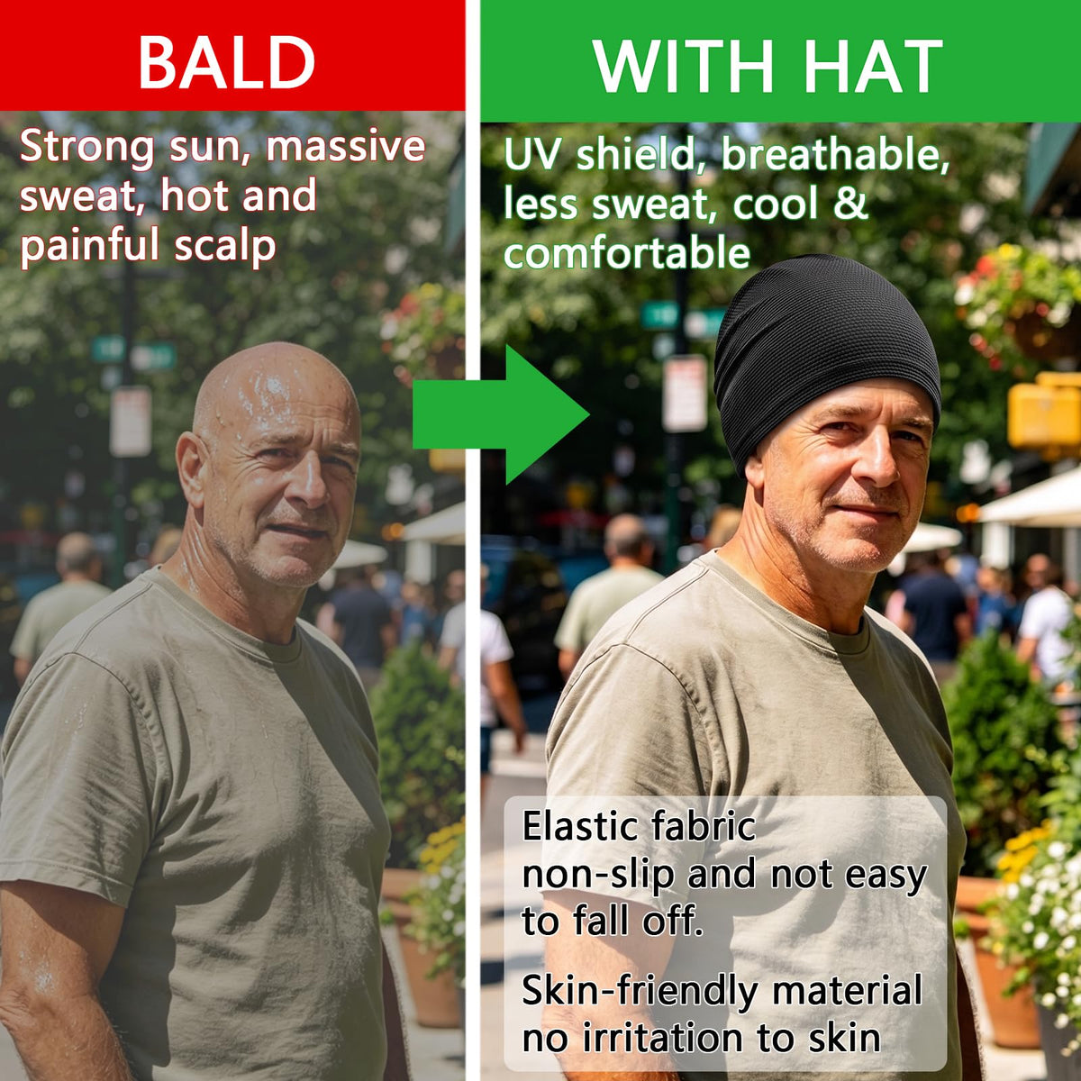Gainlove 2 Pack Cooling Skull Caps for Men & Women, Breathable 3D Mesh Sweat Wicking Running Hat for Cycling Helmet & Hard Hat Liner
