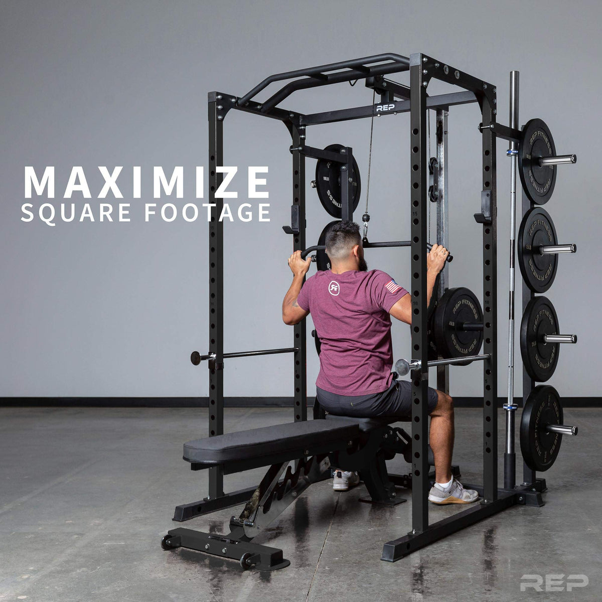 REP Fitness Weight Storage Accessory for 1000 Series Power Racks - Attachment for PR-1100 and PR-1000 Weight Cages