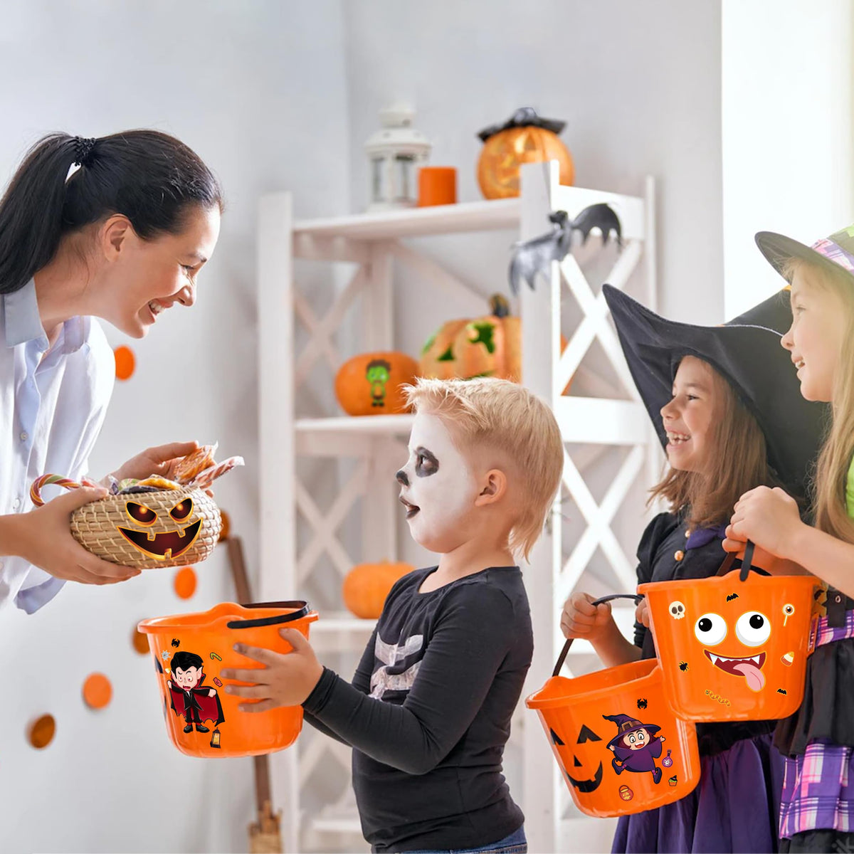 LINAYE 120 Sheets Halloween Stickers Crafts for Kids Toddlers, Make Your Own Halloween Stickers for Goodie Treat Bag Fillers Game Activities for Kids Toddlers Party Favors