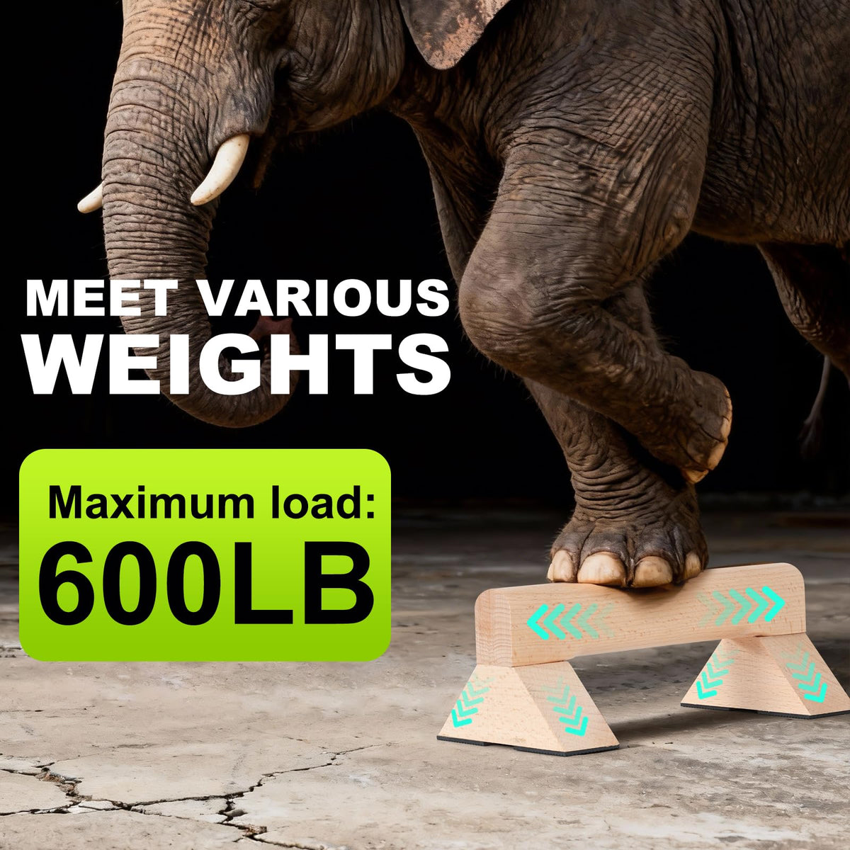 Push Up Bar, Wooden Push Up Handles for Home Strength Training, 2 PCS Wood Push Up Bars for Floor Non-Slip Base Exercise Indoor Outdoor Workout Equipment
