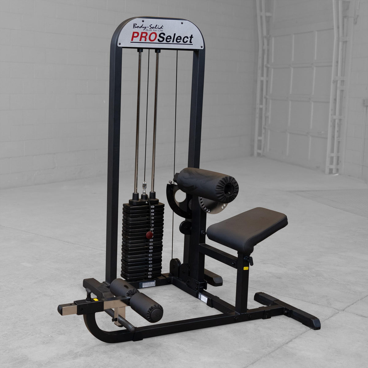 Body-Solid (GCAB-STK) Pro Select Ab and Back Machine with 210-Pound Weight Stack, Abdominal & Back Muscles Training Functional Exercise Workout Station, Home and Commercial Gym