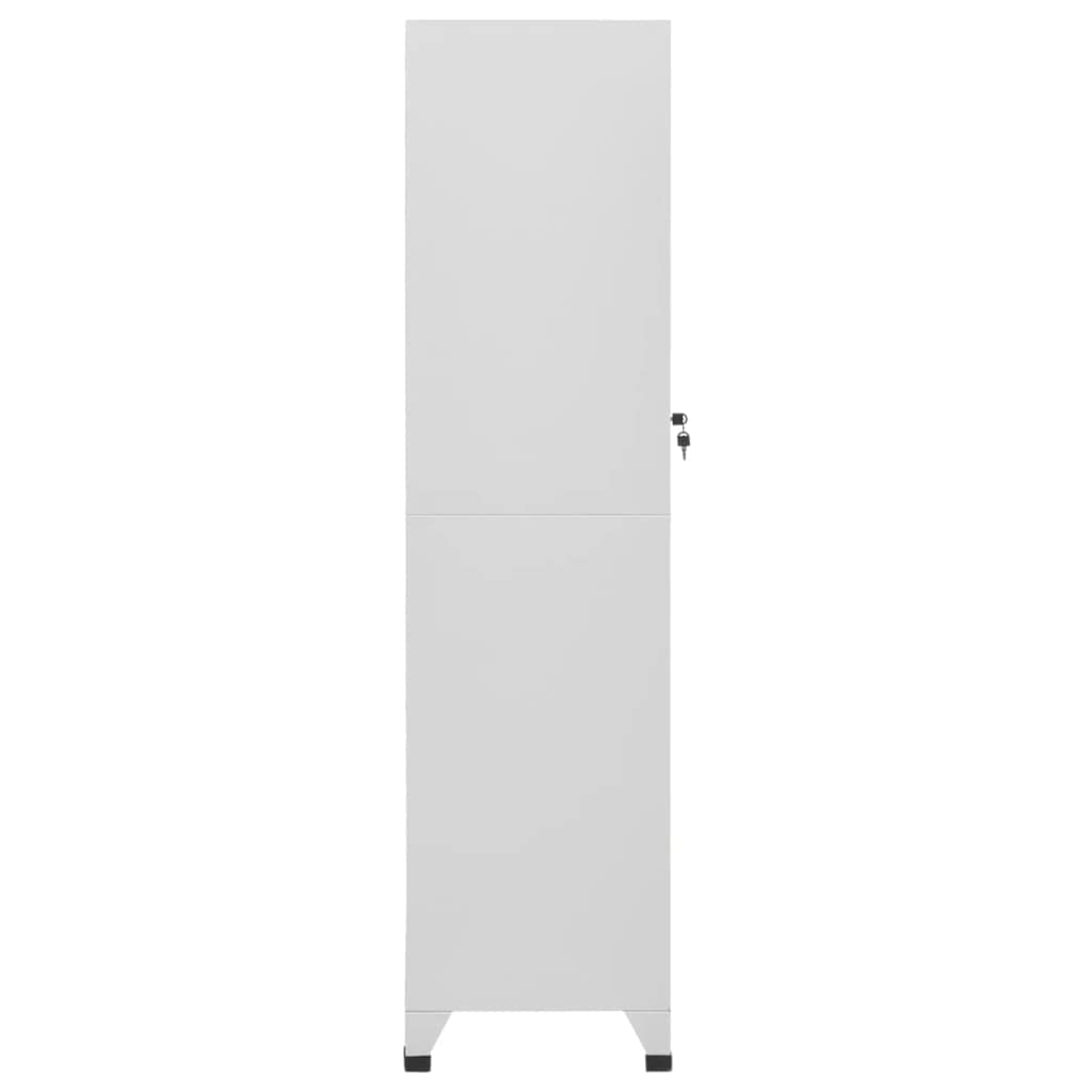 RCODSSK Industrial Steel Locker Cabinet with Lockable Door, 15x17.7x70.9 Inches, Large Storage Compartment with Shelf and Hanging Bar for Clothes, Name Card Holder, Ideal for Sports