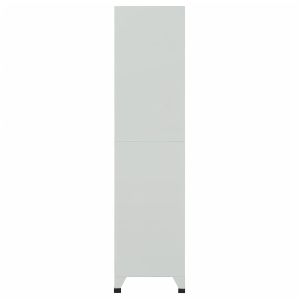 PTUGUOF Durable Powder Coated Steel Locker Cabinet with Six Compartments, Versatile Storage for Home Gym or Changing Room, Grey Steel Locker with Multiple Compartments