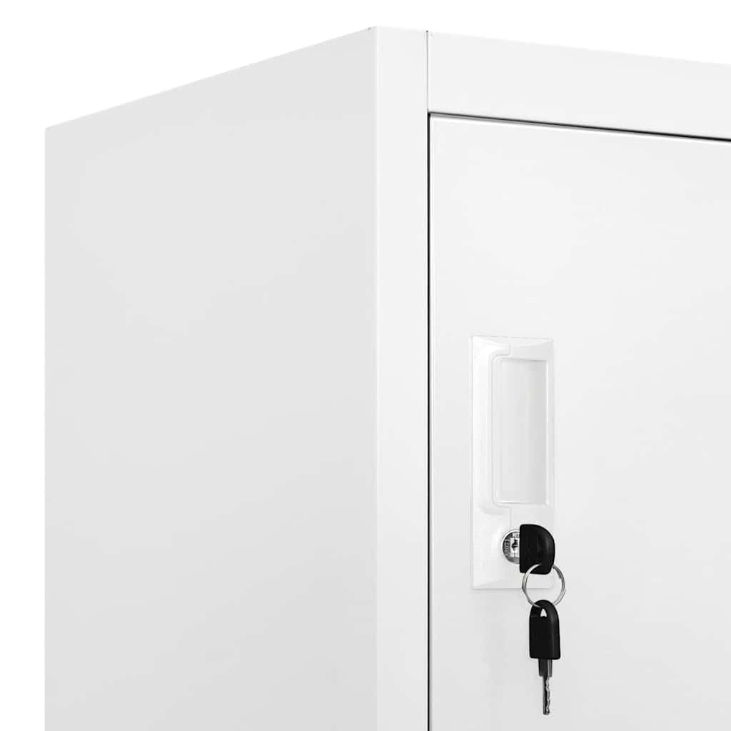 Xolmizyn 18-Compartment Industrial Locker Cabinet, Heavy Duty Metal Storage Organizer for Office Gym School, Matte Gray Sheet Metal Locking Cabinet 35.4 x 15.7 x 70.9 Inches