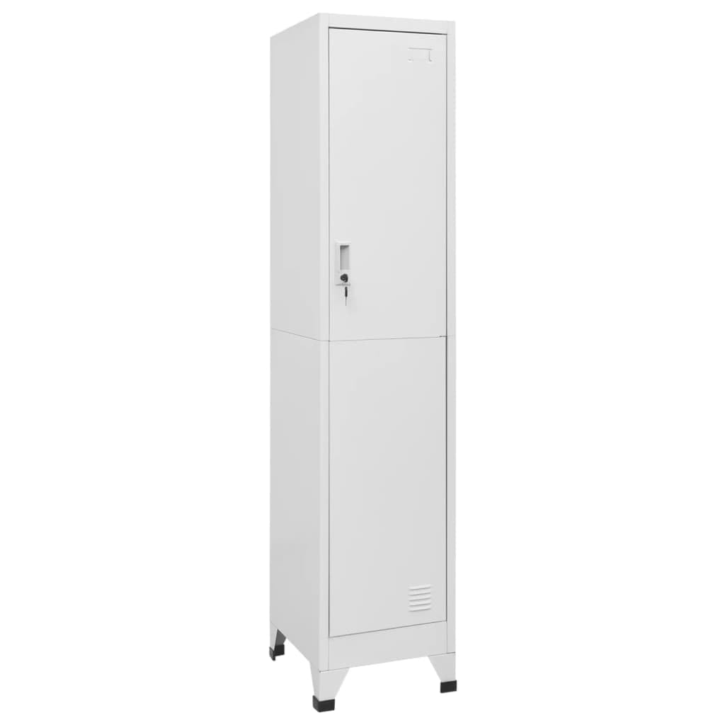 Metal Locker,Large Steel Locker Cabinet 38x45x180 cm, Lockable Door, Spacious Storage with Shelf & Hanging Bar, Ideal for Sports & Company Changing Rooms, Name Card Holder Included