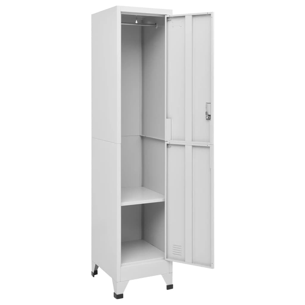 Metal Locker,Large Steel Locker Cabinet 38x45x180 cm, Lockable Door, Spacious Storage with Shelf & Hanging Bar, Ideal for Sports & Company Changing Rooms, Name Card Holder Included