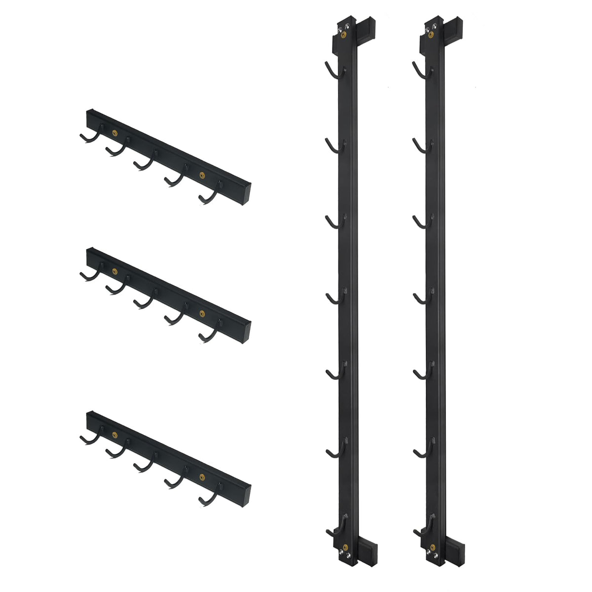 BLUSLM Wall Mounted Lat Pull Down Bar Organizer with Hooks, Home Gym Storage Rack for Lat Pulldown Attachments, Cable Attachments Rack for Gym Accessories (Cable Attachment Rack2)