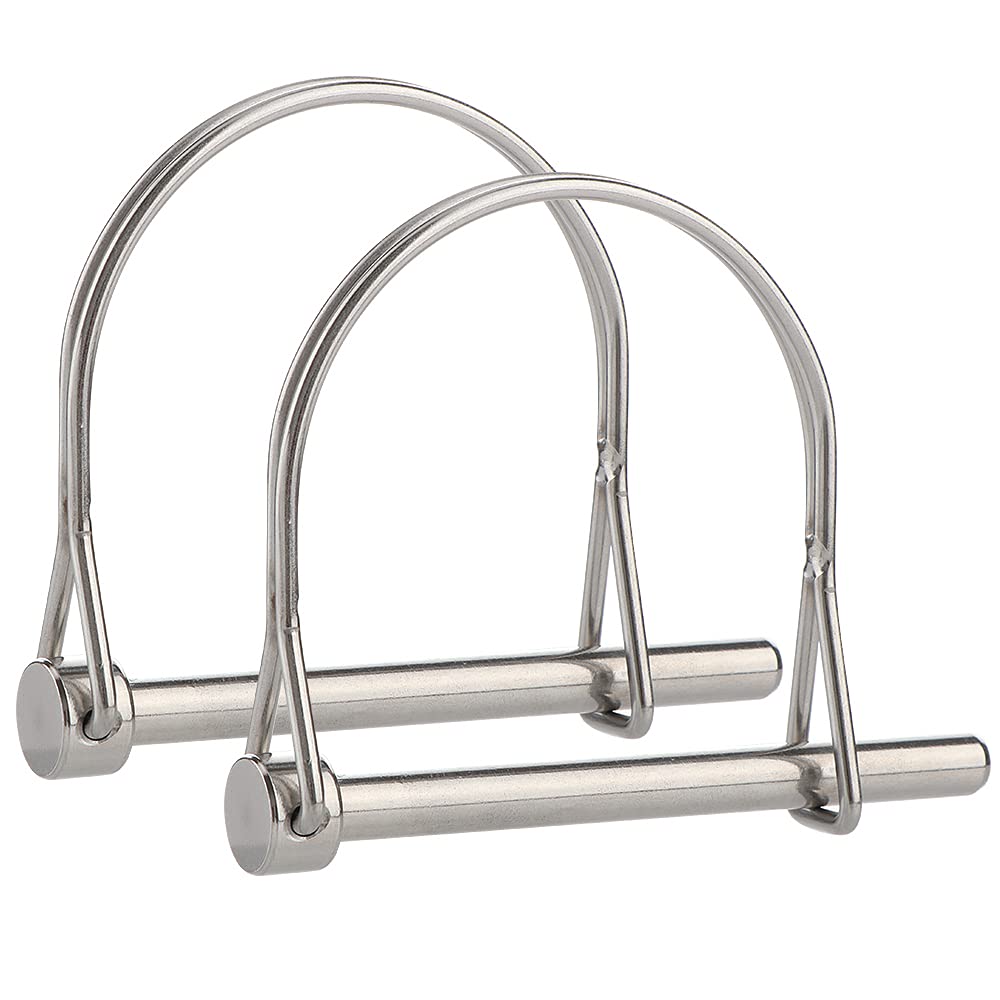 2 Pcs Extended Pto Pin, Safety Coupler Pin 1/4" x 2-3/4"(6.3mm x 70mm), Full Marine Grade 316 Stainless Steel Heavy Duty Shaft Locking Pin