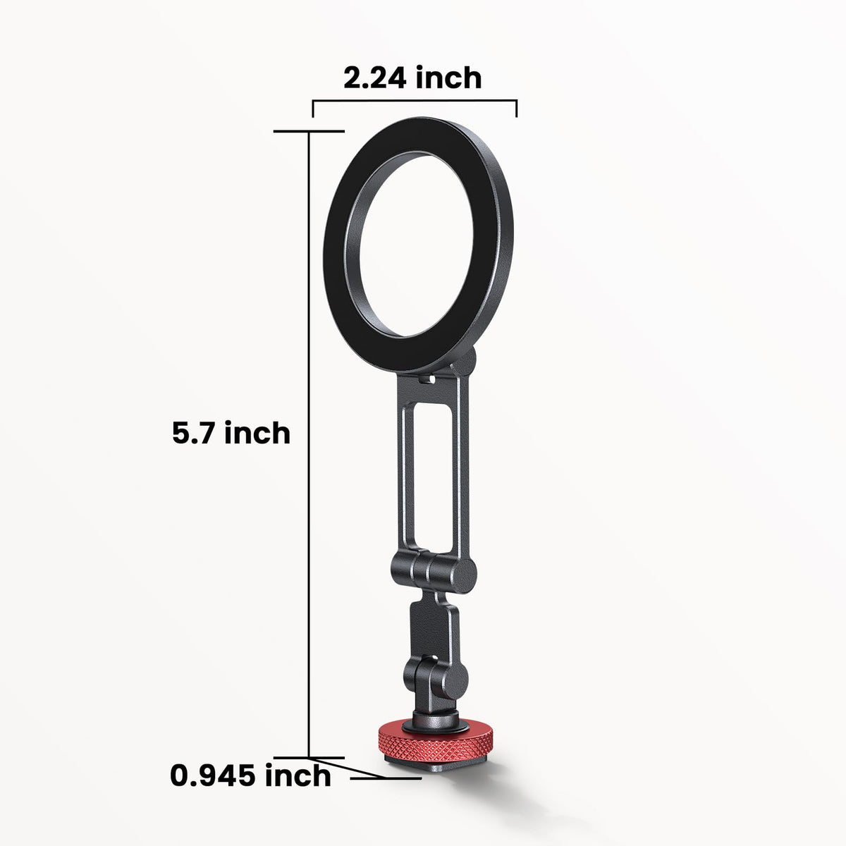 LOXP Magnetic Phone Tripod Mount with Cold Shoe, Adjustable Aluminum Alloy Phone Mount, Phone Tripod Holder Adapter with 1/4" Screw, Camera Mount for iPhone 17/16/15/14/13/12 Series