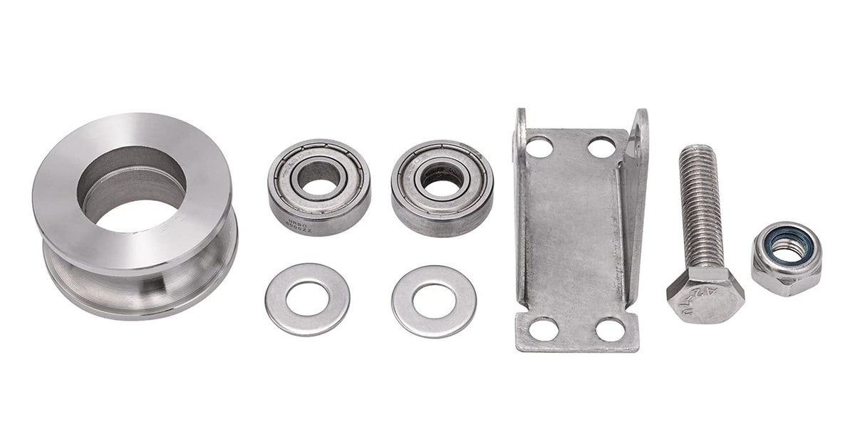 SHINICO Cable Pulley Wheel Stainless Steel, Duplex Bearings, Rope Pulley for Pulley System, Gym Equipment, Sliding Gate, 1 Pack