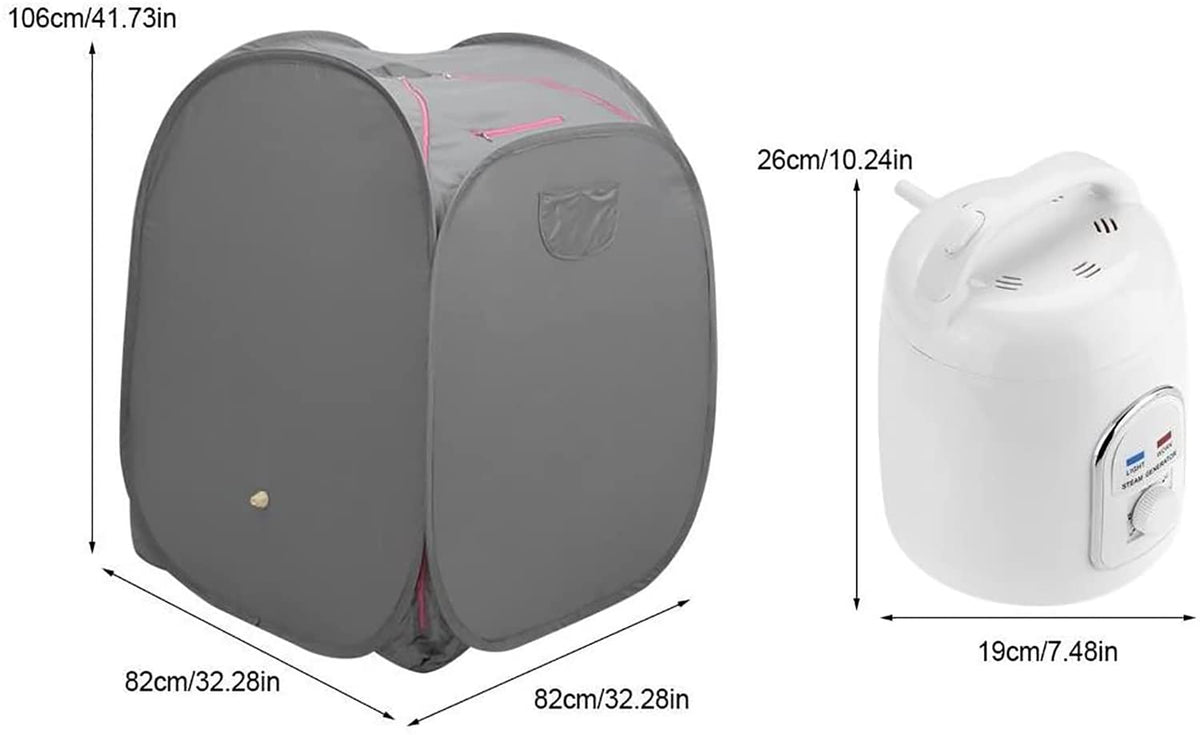 U5GAAALPPQ9 Portable Personal Home Steam Sauna 1.5L Sauna Steamer Full Body Sauna Tent Portable Personal Spa Indoor Body Slimming Therapy.