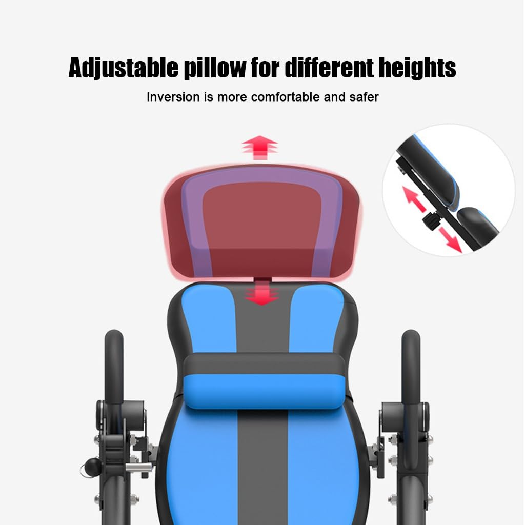 OZBMA Premium Inversion Table with Removable Head Pillow and Lumbar Support Pad, Heavy Duty, Up to 330 lbs