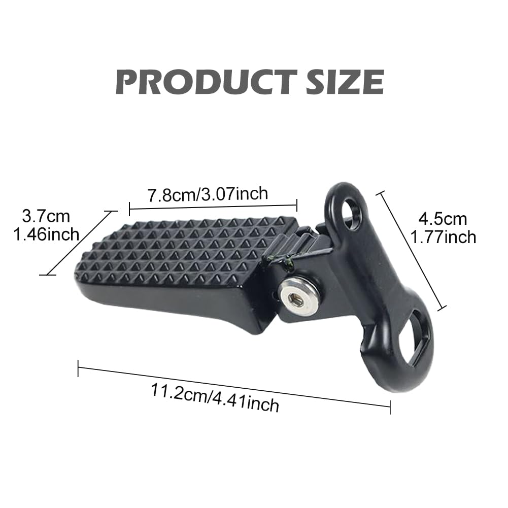 Kakalote 1 Pair Bike Rear Pedals, Folding Rear Seat Footrest Pedal, Aluminium Alloy Non-Slip Bicycle Footrests, Quick Release Foot Plates Pedals for Mountain Bike E-Bike