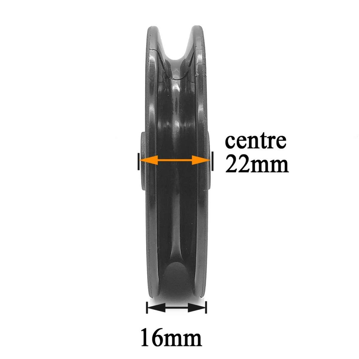 Profelinx 90mm Pulley Wheel Bearing Nylon - Grooved Edge Wearproof Pulleys for Cable Machine Part Home Gym Smith Machine Attachment Weight Lifting Door Garage
