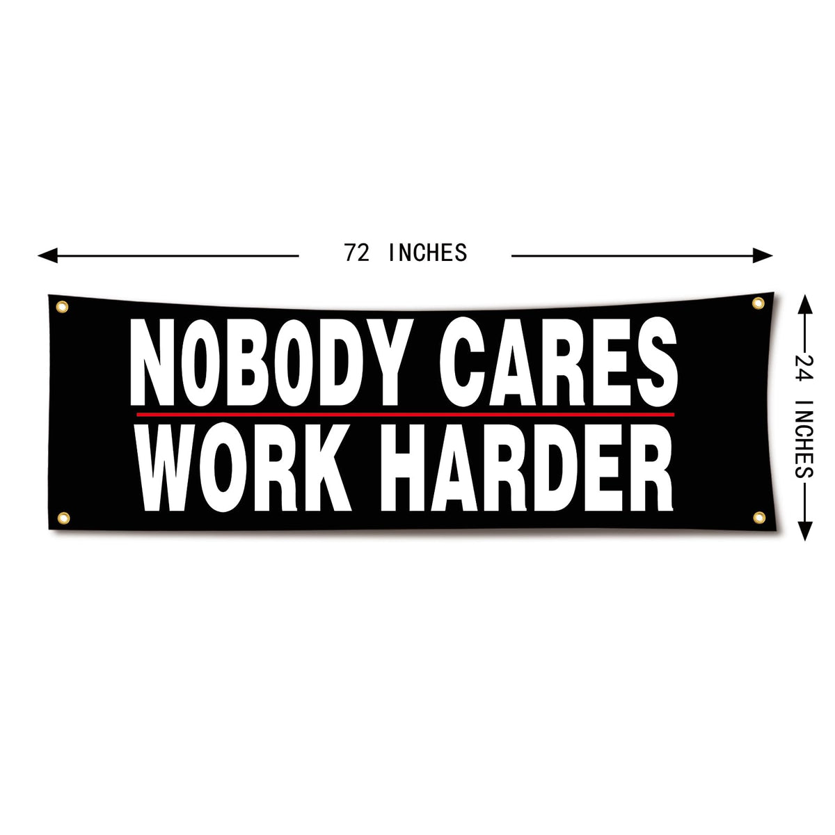 Lyeedoom NOBODY CARES|WORK HARDER Motivational Gym Banner - Fitness Wall Art for Home Gym, Office & Dorm - Exercise Encouragement Tapestry with Inspirational Quotes for Men & Women