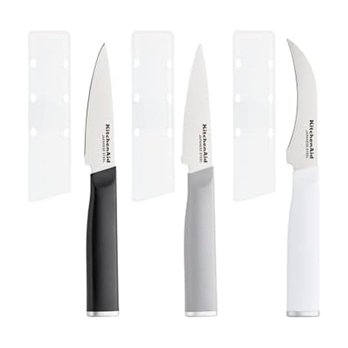 KitchenAid Paring Knife Set, Stainless Steel Kitchen Knife Set, Razor-Sharp Blades, 3 Piece, Multicolor