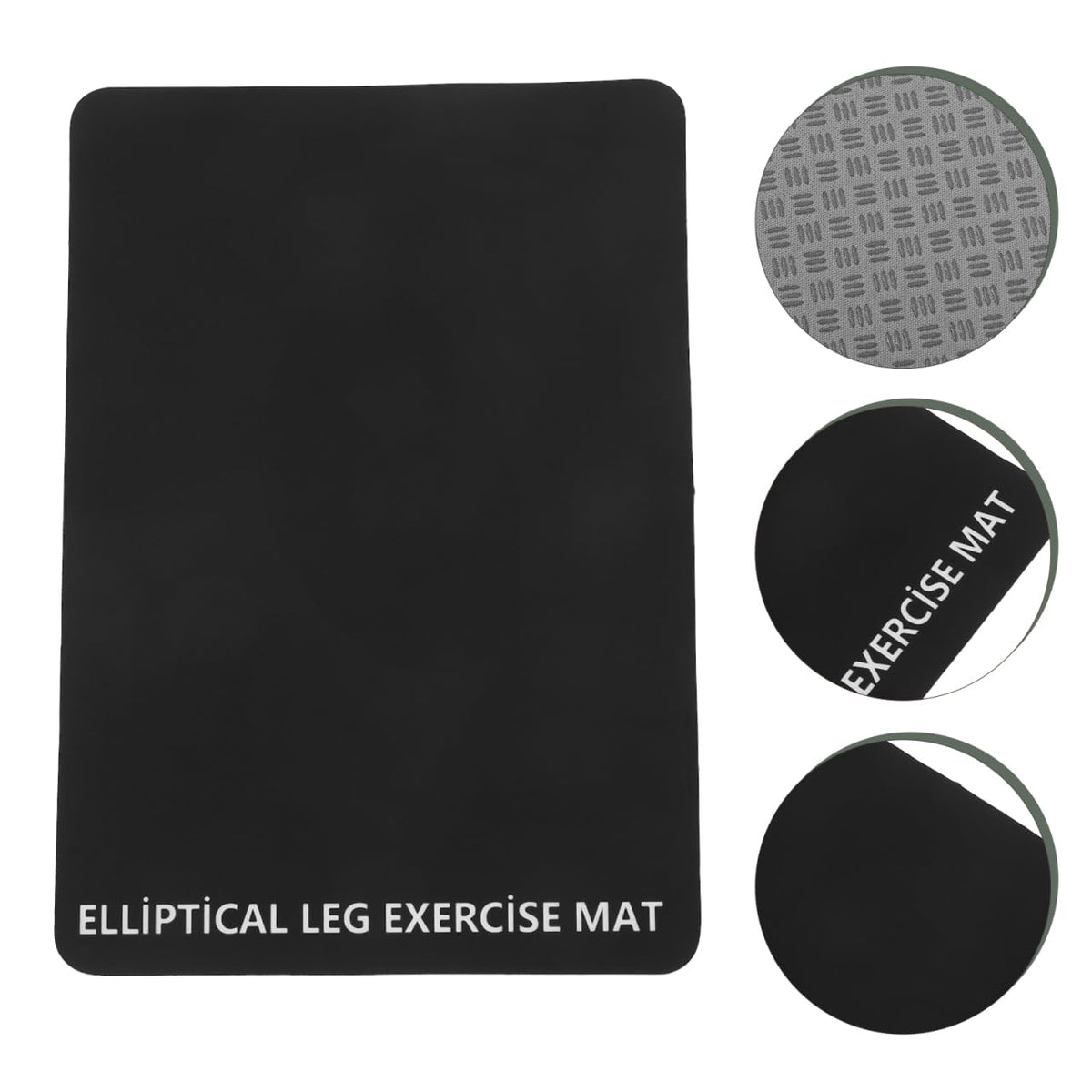 Totority Shock-Absorbing Treadmill Mat 6.29In Black – Noise & Vibration Reduction for Home & Office Gyms, Floor Protector Compatible with All Treadmill Models