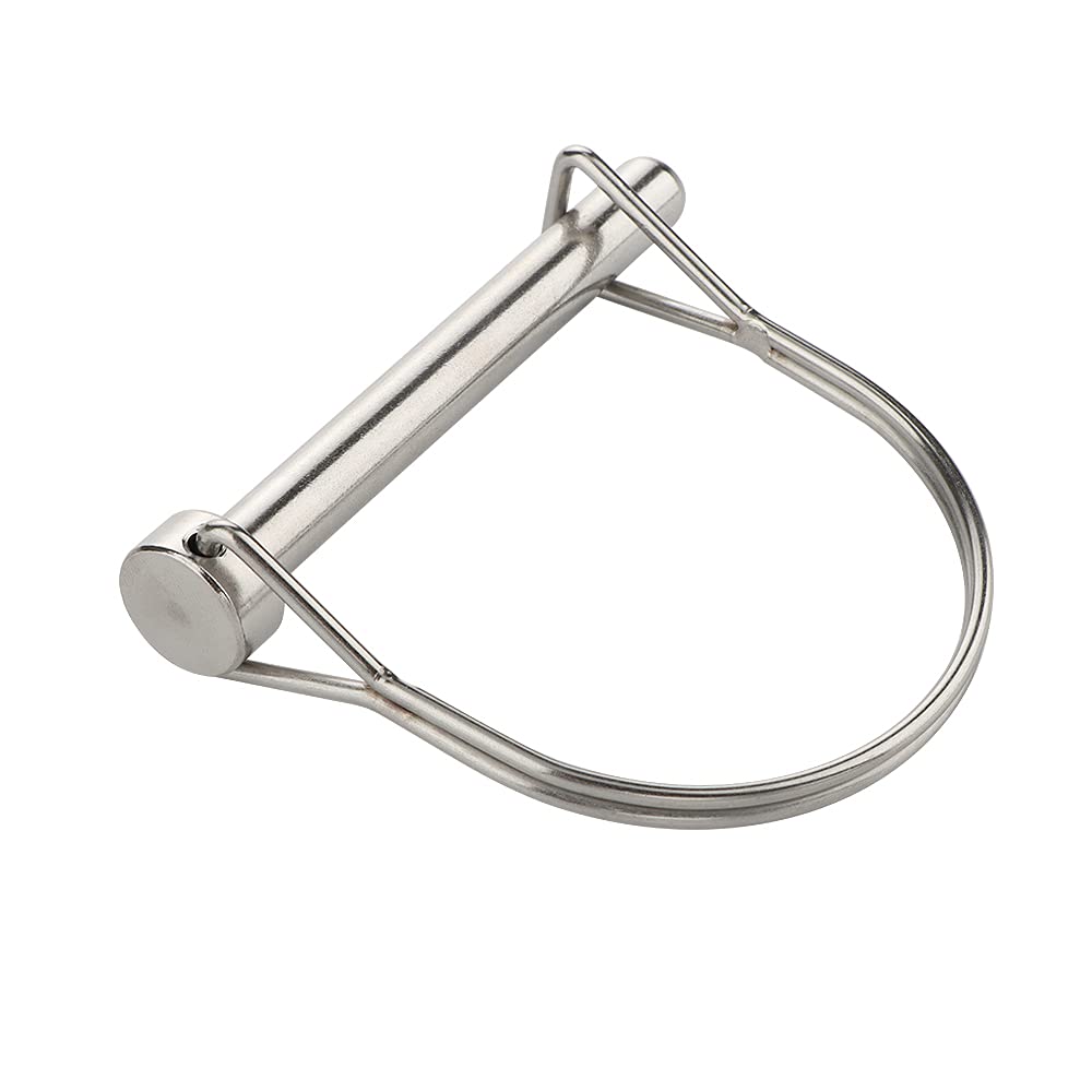 2 Pack Safety Coupler Pin 5/16" x 2-3/4"(8mm x 70mm), Full Marine Grade 316 Stainless Steel Heavy Duty Shaft Locking Pin