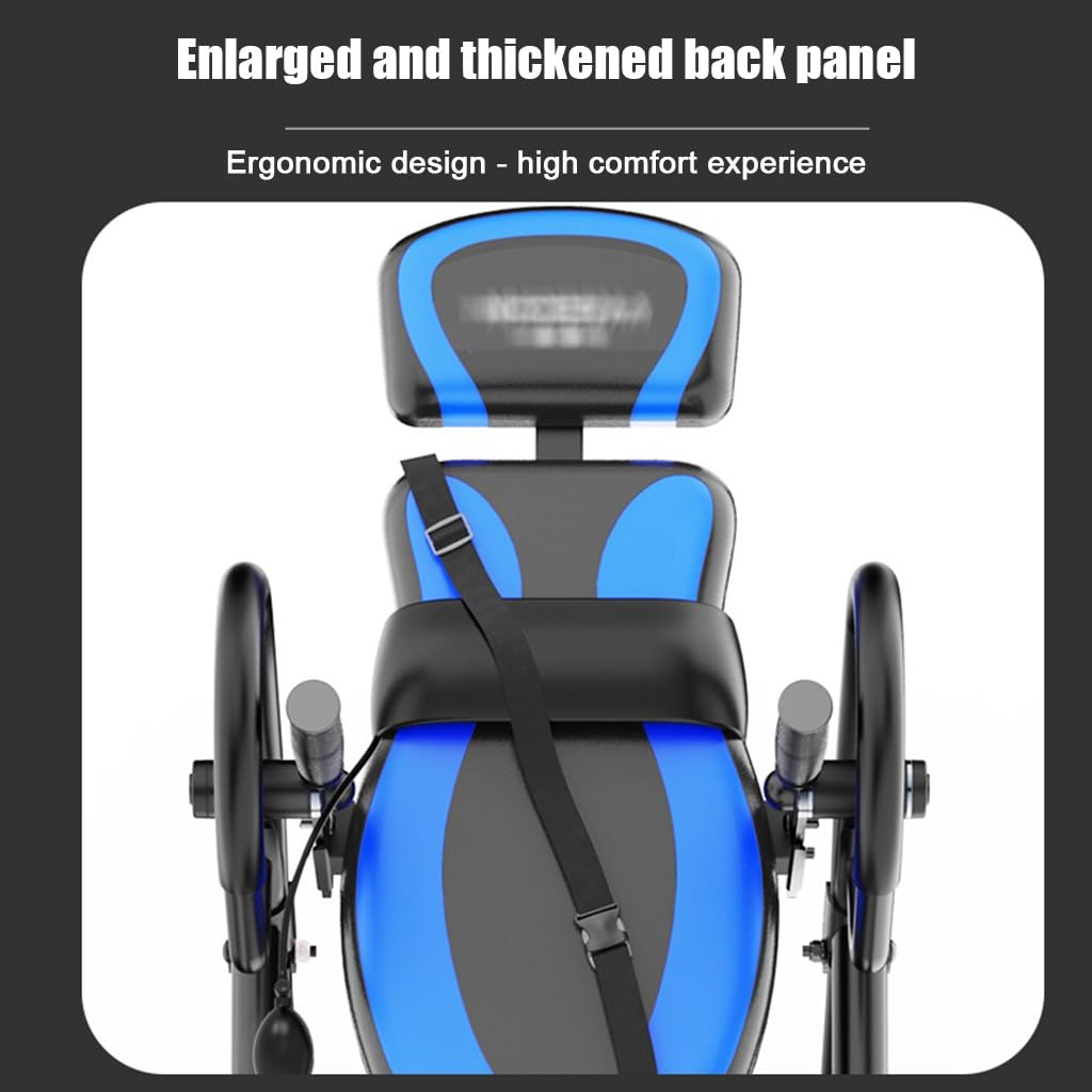 Heavy duty inversion table for back pain relief, capacity of 330 LBS, back inversion table with 180 degree full inversion
