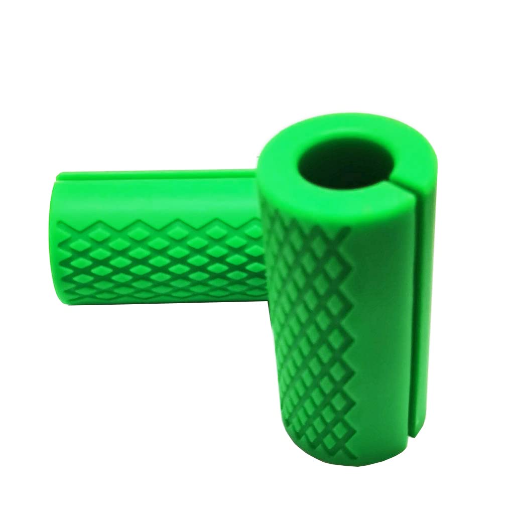 yuhqc Weight Bar Grips Fit Standard Barbell, Dumbell Handles, Thick Bar Training Adapter for Weightlifting & Cable Attachments Fitness Training Rope Grips for Body Arm Forearm Builder Strength (Green#1)