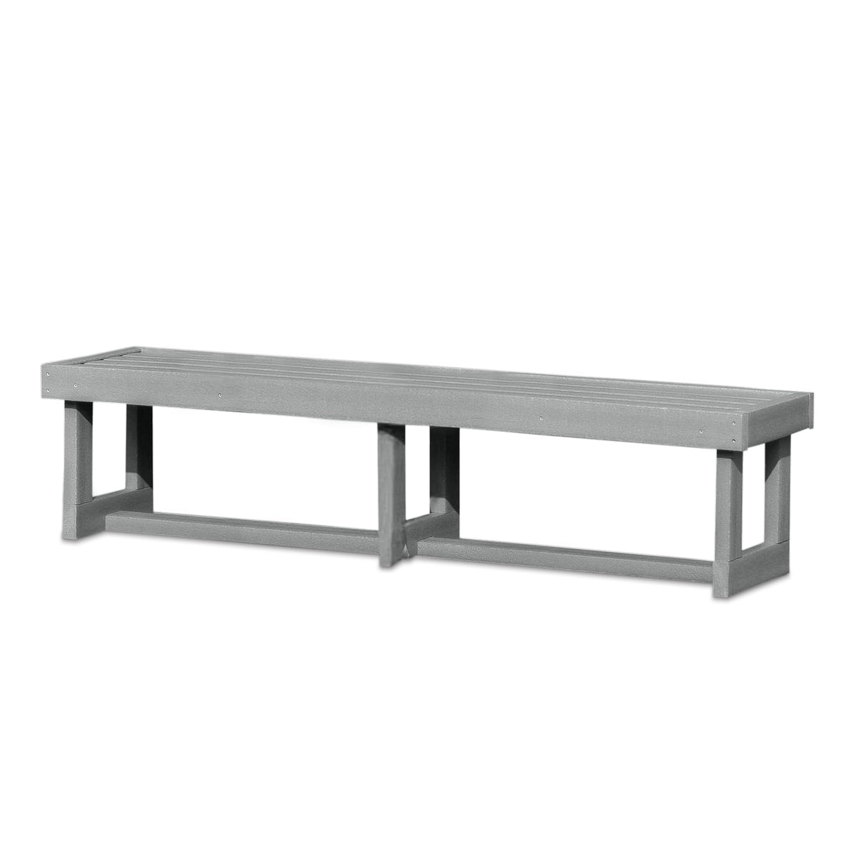 Durawood Aisle-Maker Bench for Tennis Courts, Locker Rooms, Parks, Marina, and More (Gray, 4)