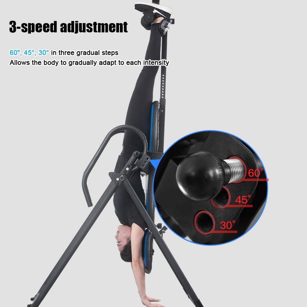 OZBMA Premium Inversion Table with Removable Head Pillow and Lumbar Support Pad, Heavy Duty, Up to 330 lbs