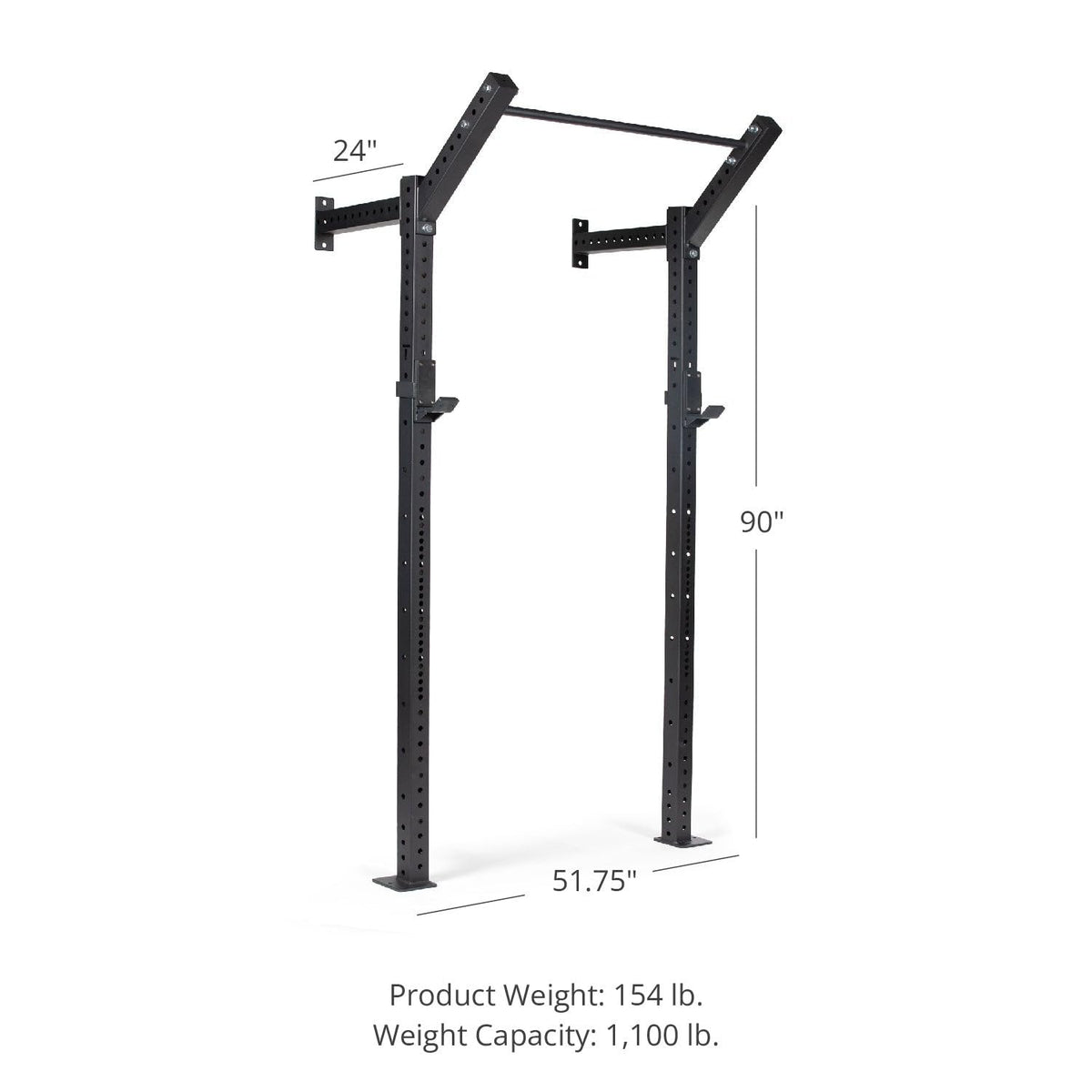 Titan Fitness X-3 Series Space Saving Rack Tall 24-in. Depth