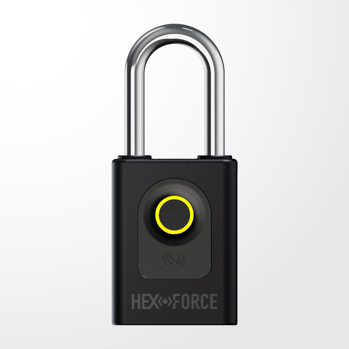 Smart Fingerprint Padlock - HEXFORCE G1, Heavy Duty Dual-Ball Locking, IP67 Weatherproof, Keyless Biometric and Bluetooth Control, W56*H134MM, Long Shackle Designed for Outdoor Shed Fence Gate Garden