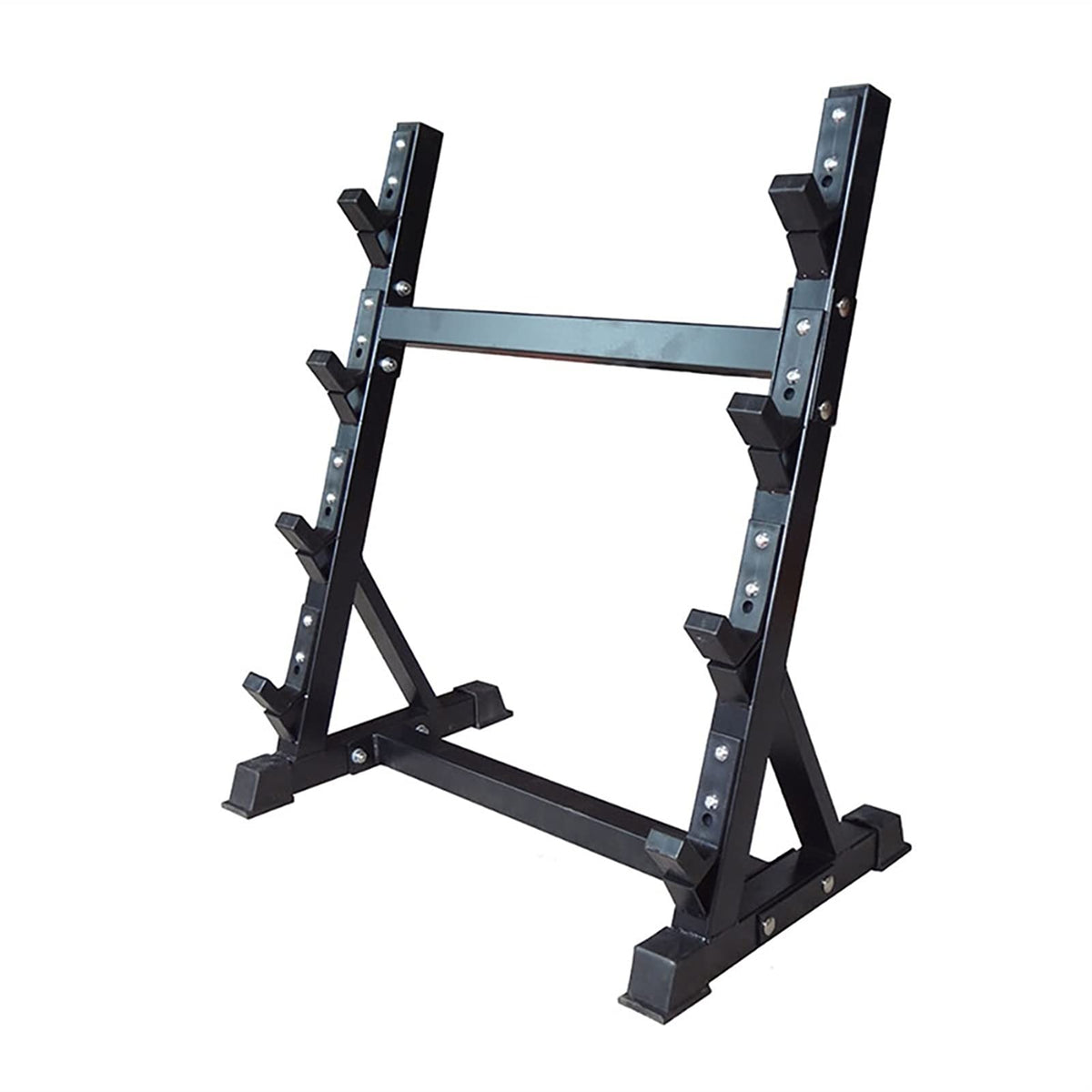 ZOCWJK 4-Tier Barbell Storage Stand, Barbell Rack, Commercial Fixed Dumbbell Storage Display Holder, Fitness Equipment Storage Rack