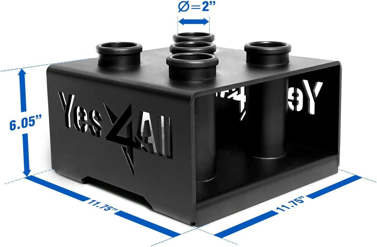 Yes4All Barbell Holder 5 Bars Vertical Storage Display Rack for Olympic Bar,C. Black