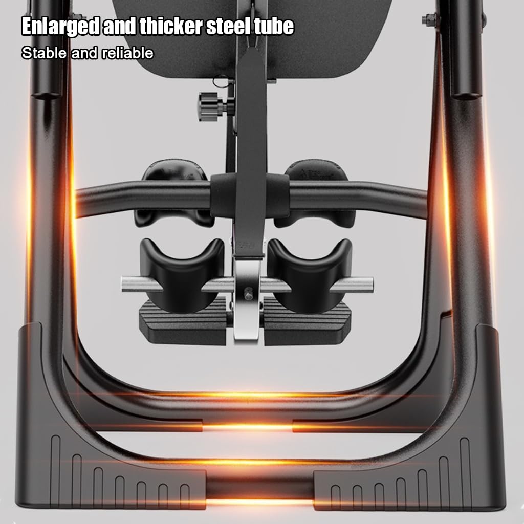 Heavy duty inversion table for back pain relief, capacity of 330 LBS, back inversion table with 180 degree full inversion