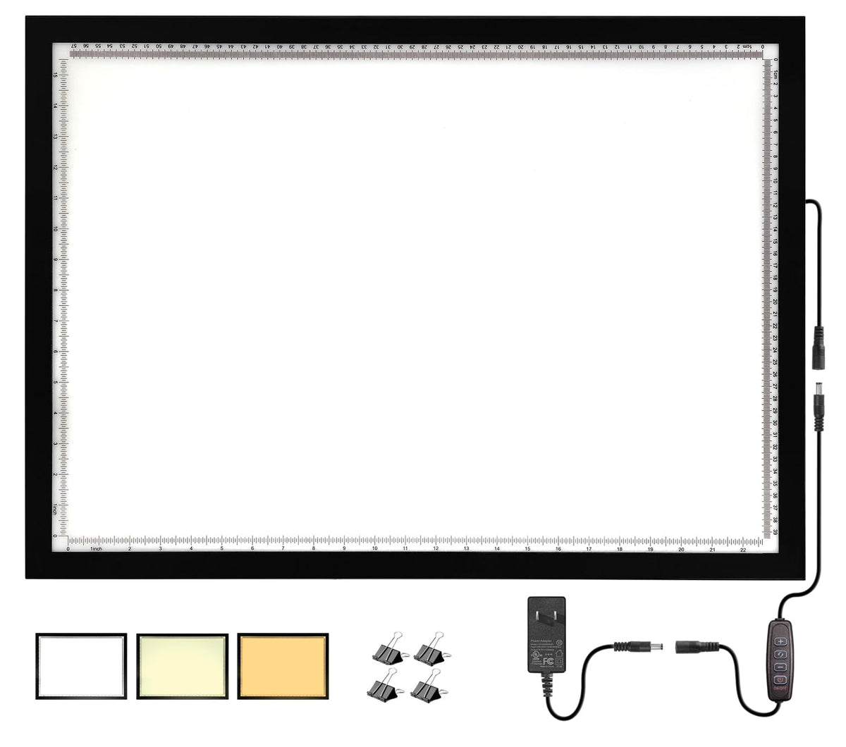WELZK 10000 Lux High Bright Light Pad A2, 3 Colors Light Board. 10 Levels/Stepless Dimming for Diamond Painting, Tracing, Drawing, Sketching etc