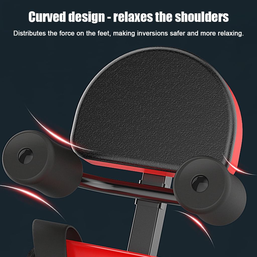 MAgiLL Heavy Duty Inversion Table 330 lbs Capacity with Adjustable Protective Belt Inversion Table for Back Pain Relief Updated